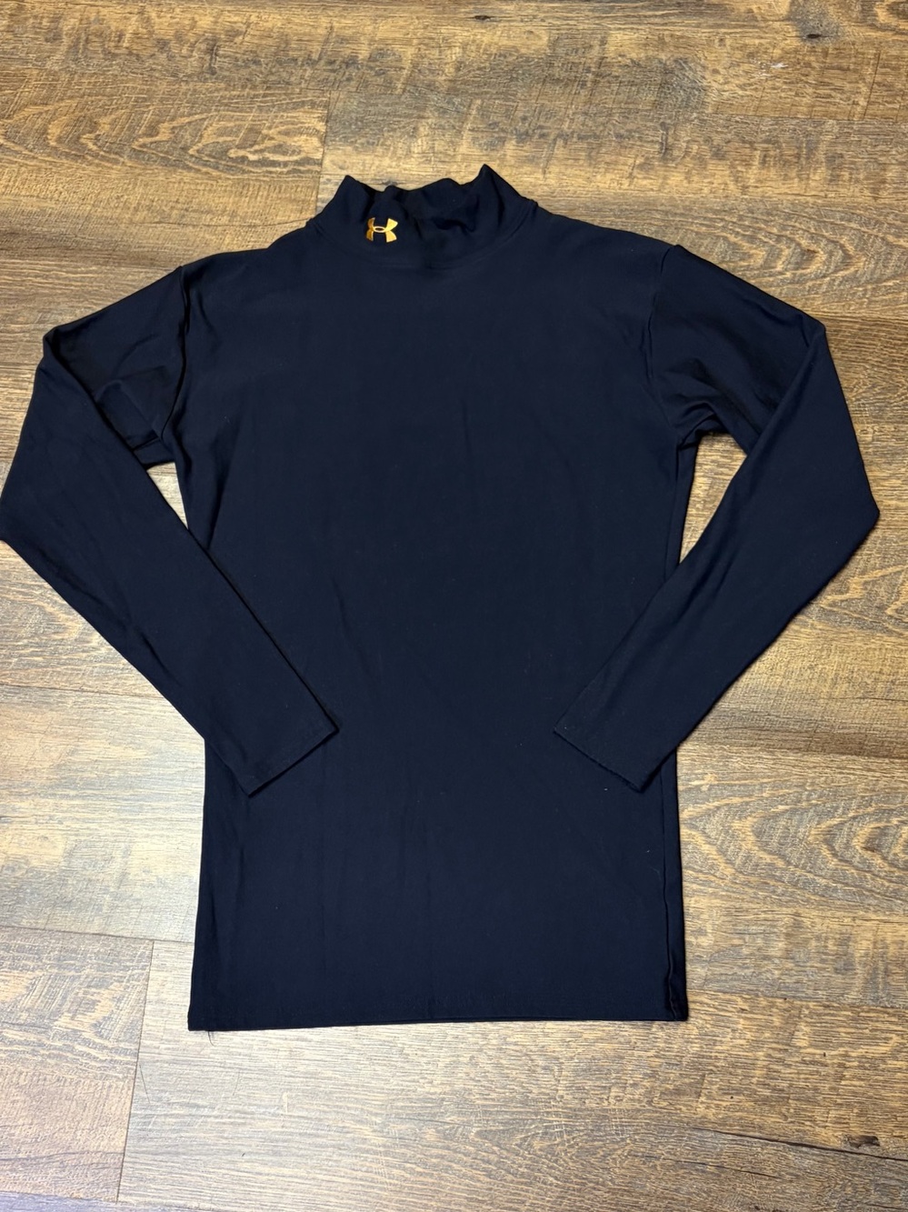 Under Armour ColdGear Mens Medium Mock Neck Black Base Layer Compression Shirt